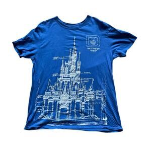 Disney Cinderella Castle T-shirt Womens/Teen Size Large 100% Cotton Baggy unisex